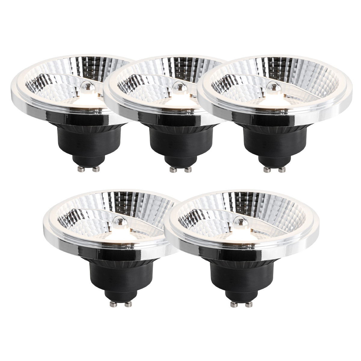 Sada 5 stmívatelných LED žárovek GU10 3-Step 111mm 10,5W 770lm 3000K