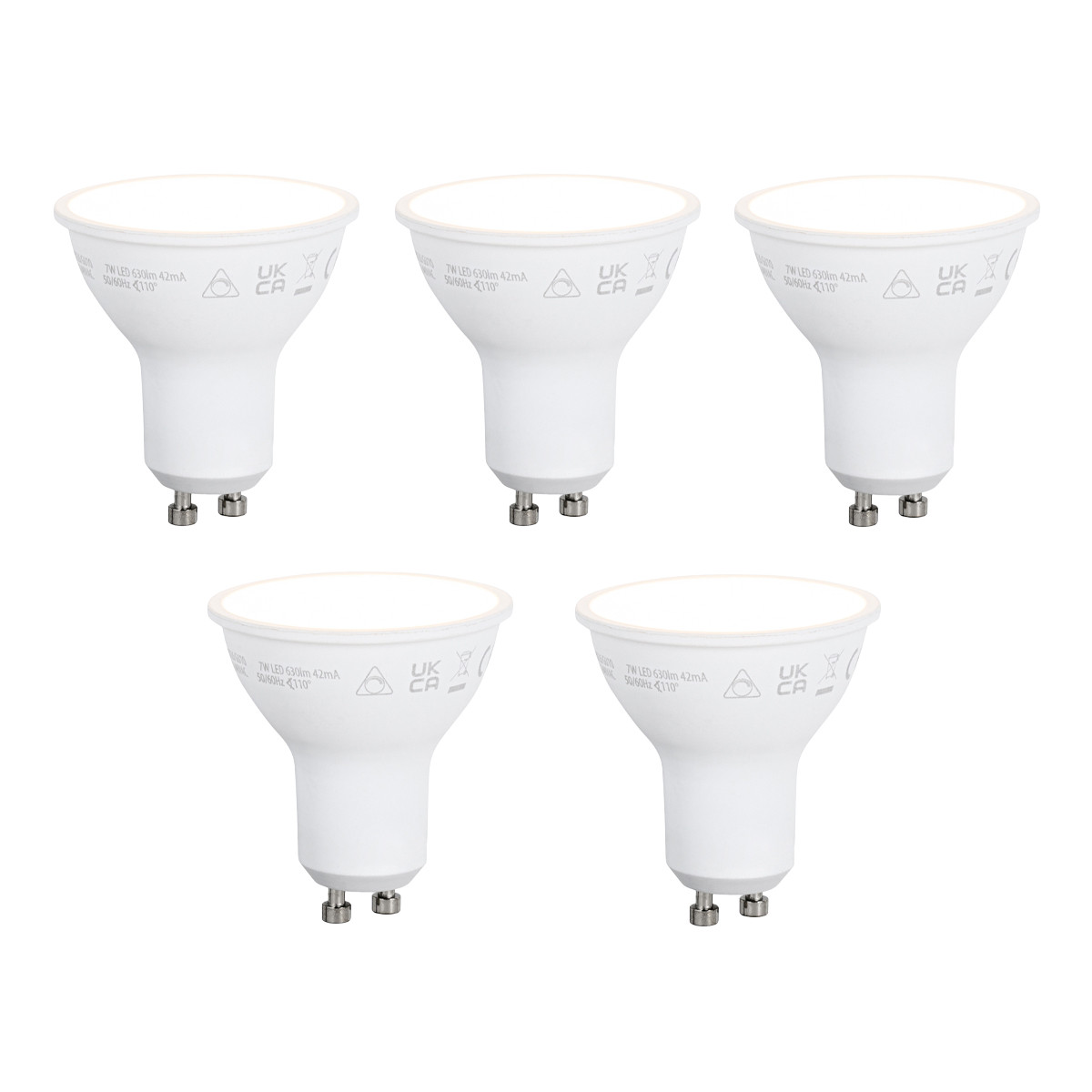 Sada 5 ks Chytré stmívatelné LED žárovky GU10 50 mm Opal 7 W 630 lm 2700 K