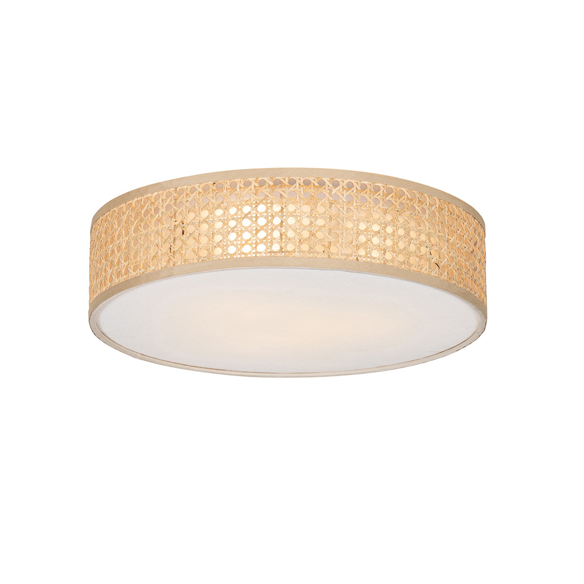 Smart plafondlamp rotan 40 cm 3-lichts incl. 3 Wifi P45 - Tromma