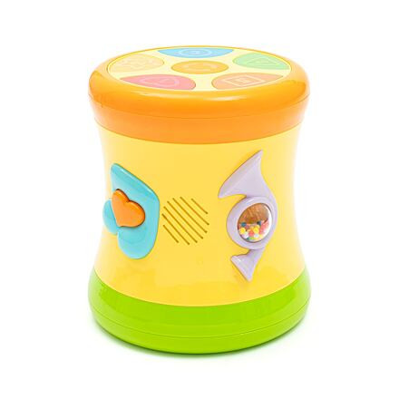 Baby Mix Oboustranný dynamický bubínek žlutý