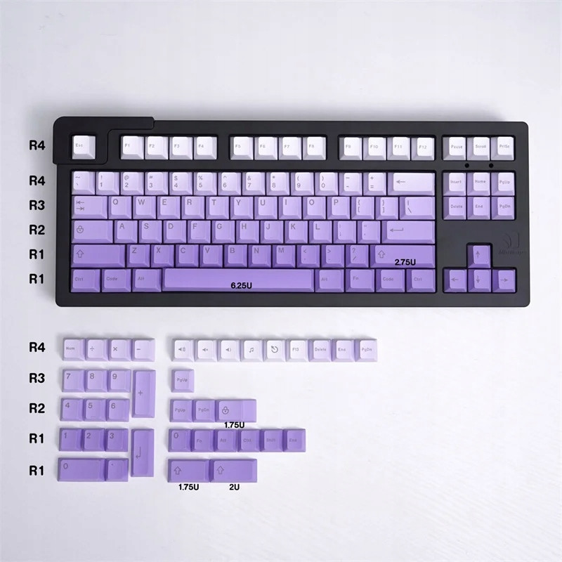 Klávesy pro mechanickou klávesnici Pbt Profile Cherry 125 Ks Gradient Tp