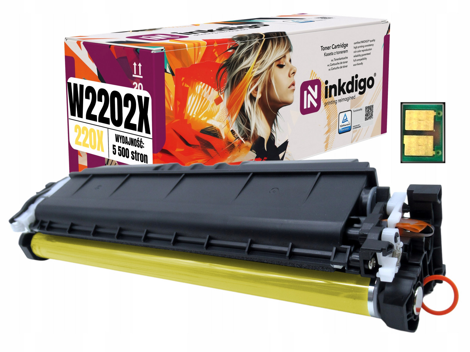 Náhradní Toner S Čipem W2202X Pro Tiskárnu Hp Color LaserJet Pro 4202 4302