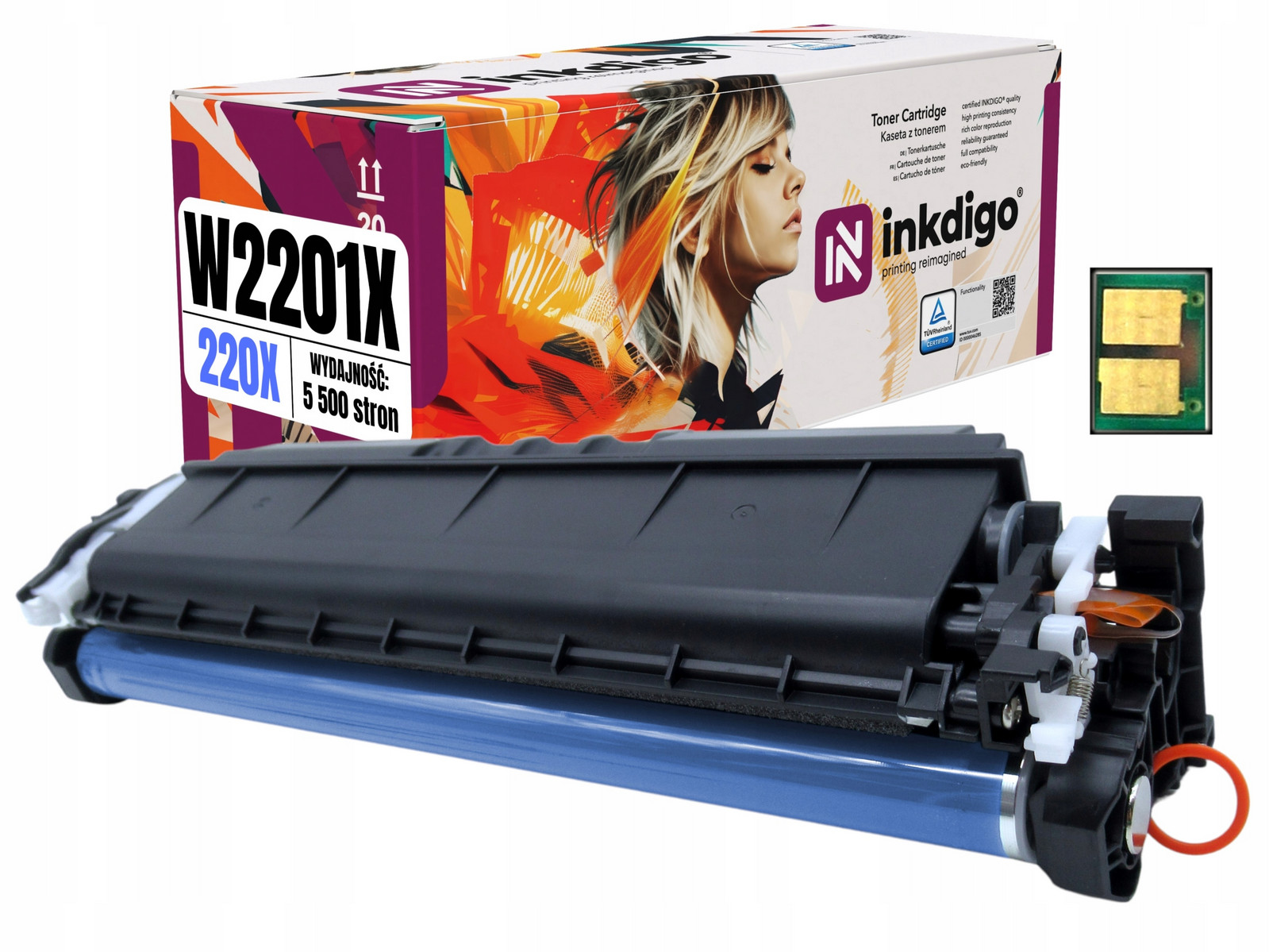 Náhradní Toner S Čipem W2201X Pro Tiskárnu Hp Color LaserJet Pro 4202 4302
