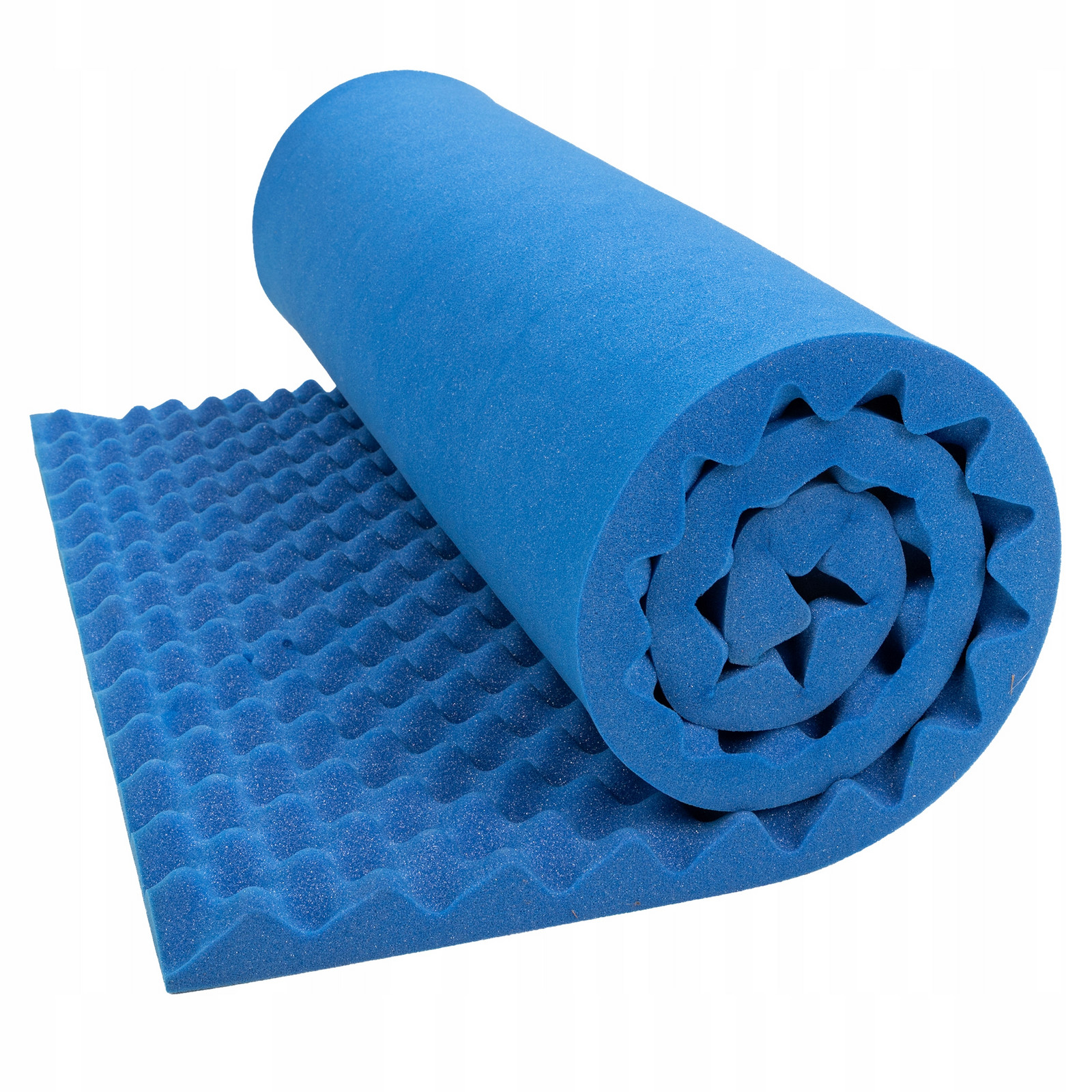 Vlnitá akustická pěna na strop pro hudební místnost, modrá