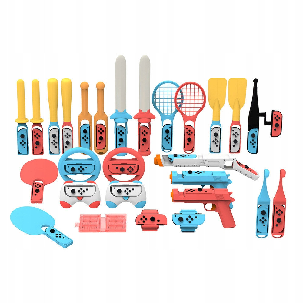 Zestaw akcesoria Jys 30w1 do Joy-Con Nintendo Switch Uchwyty Sportowe Tenis
