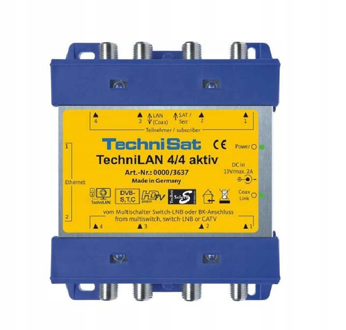 Technilan 4/4 aktivní Lan přepínač