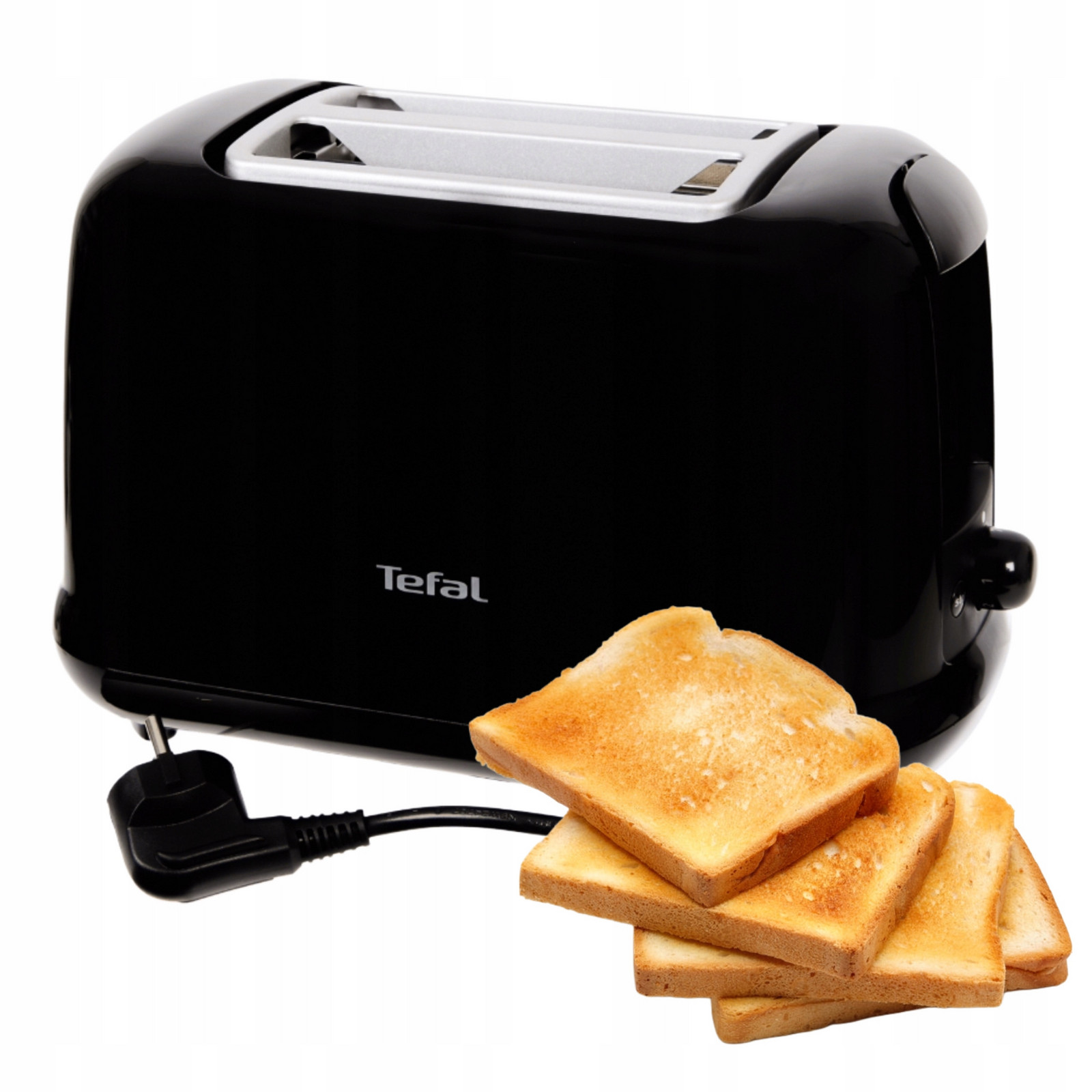 Silný Pevný Opékač Chleba Na Roky Vysoká Kvalita Tefal Černé Funkce