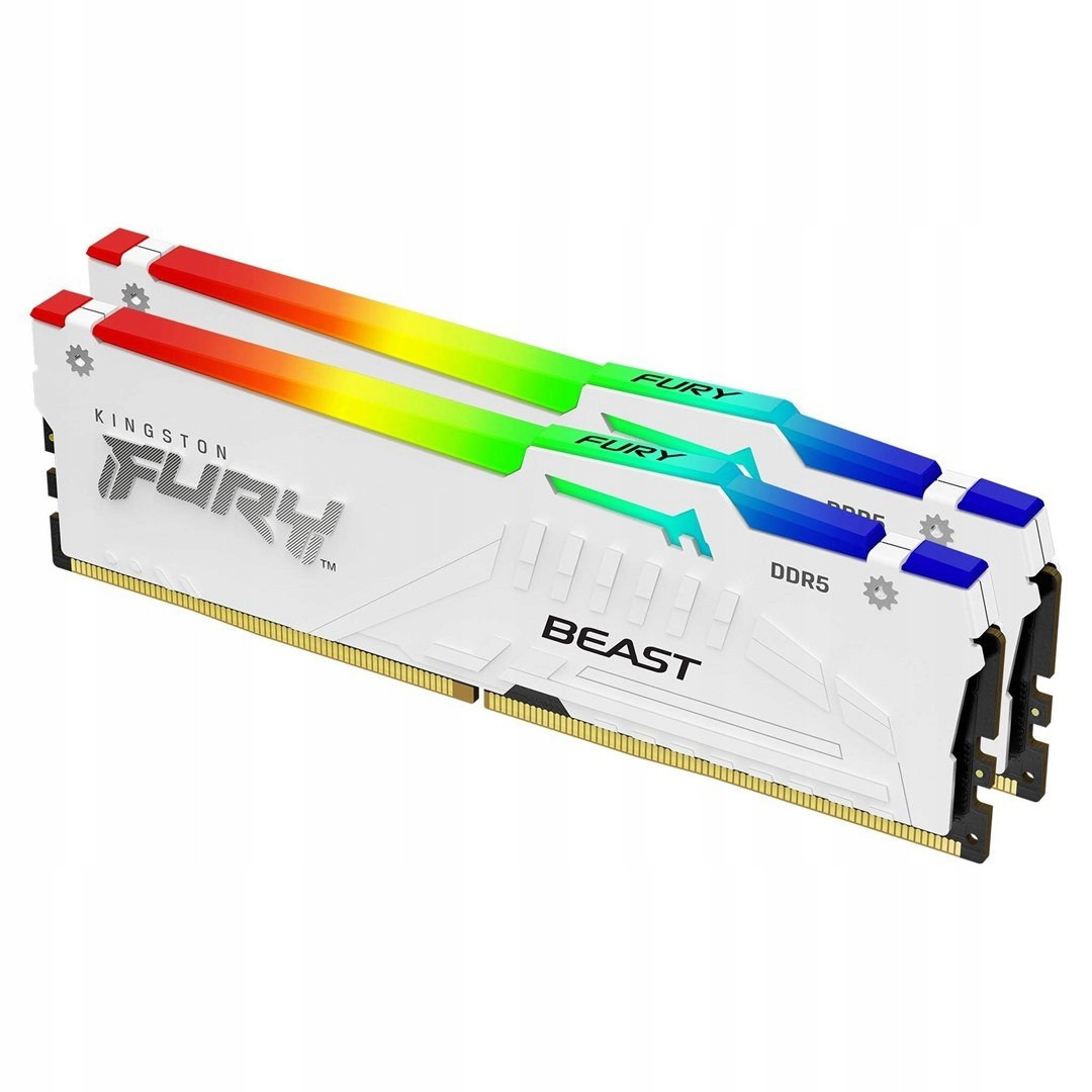 Kingston DDR5 32GB 6000MT/s CL36 DIMM (sada 2) Fury Beast White Rgb Expo