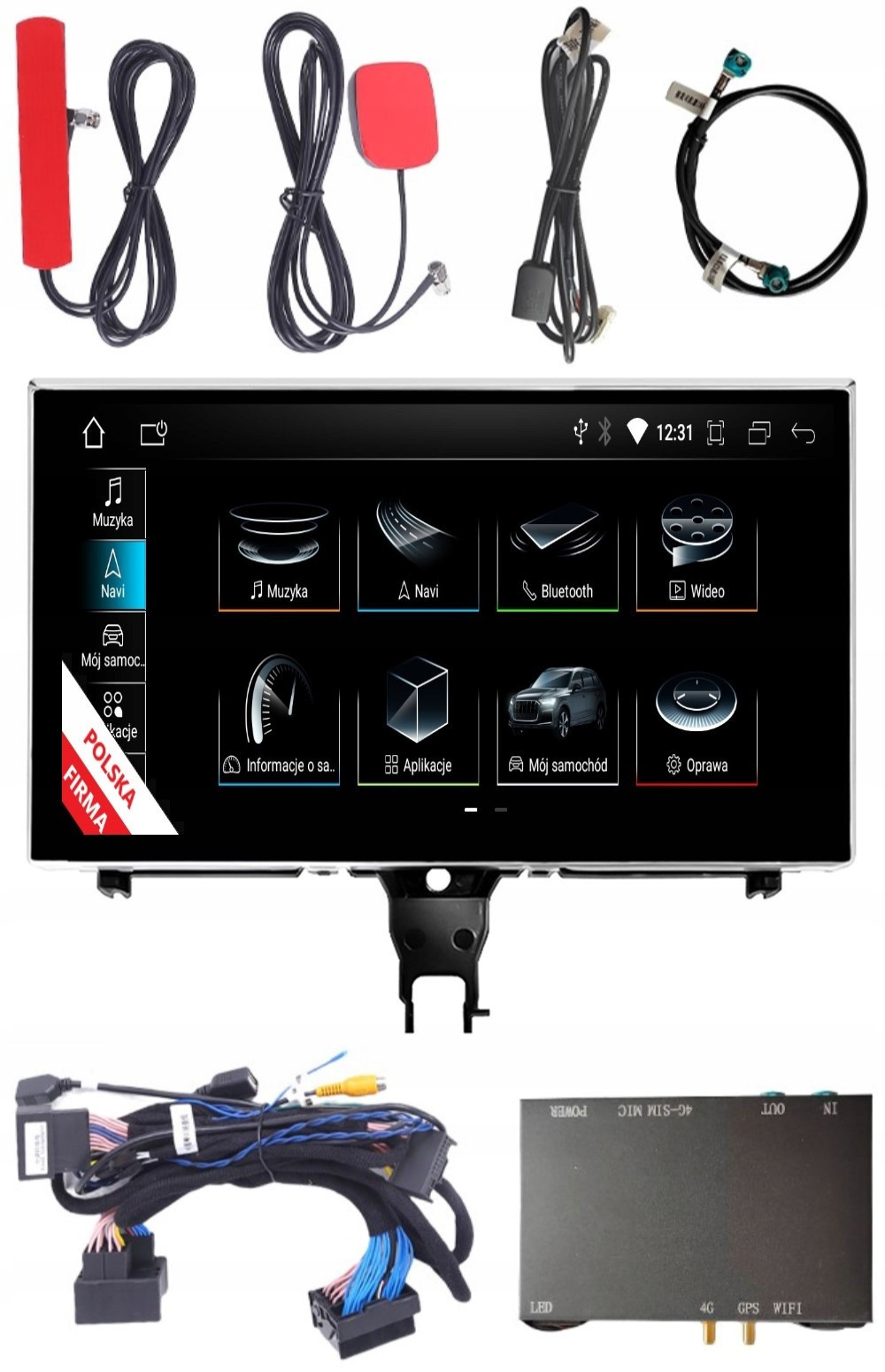 Navigace Radio Monitor Android Audi A6 C7 MHI2 S665 8/128 Gb Carplay Lte
