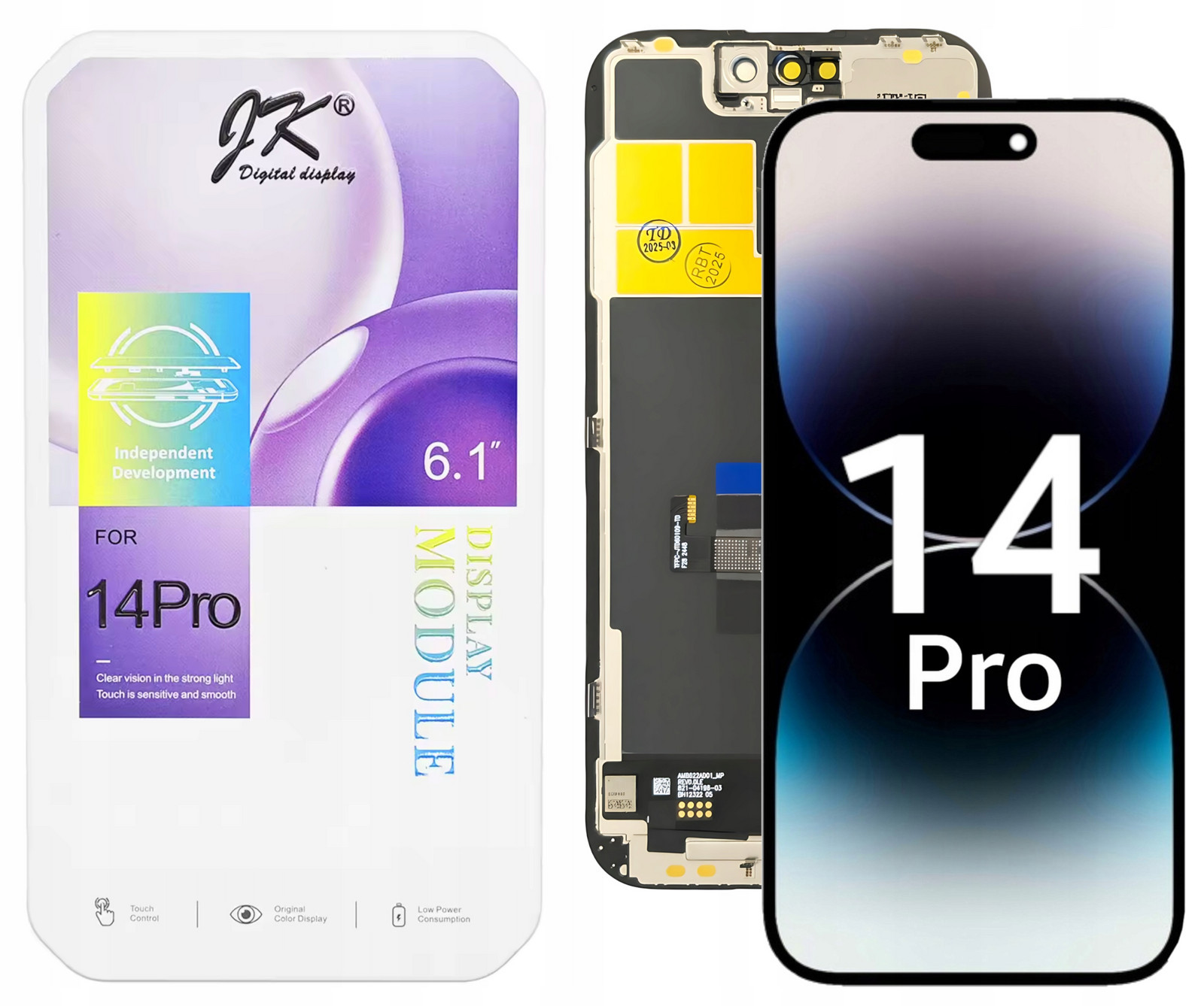 LCD Dotykový Displej Pro Apple Iphone 14 Pro Jk Incell, Vyměnitelný Čip