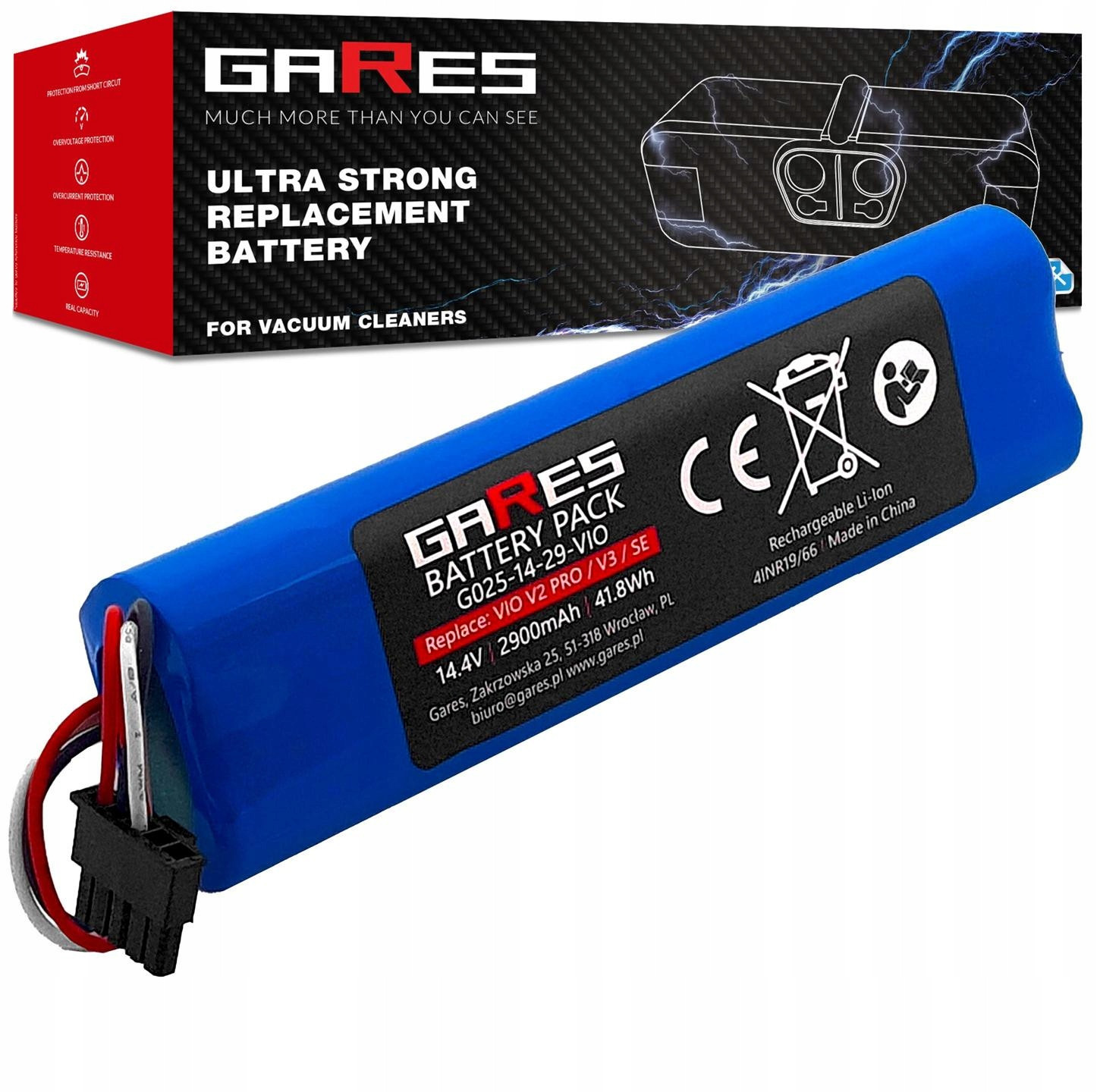 Baterie pro Viomi V2 Pro V3 Se STYJ02YM STYTJ02YM Vacuum Mop Pro 14,4V 2,9Ah