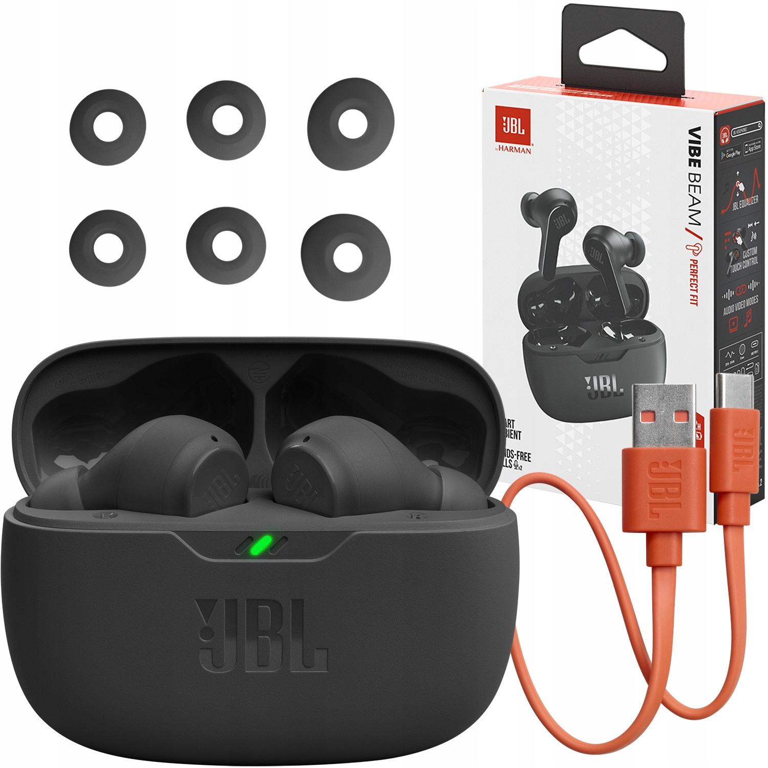 Bezdrátová Sluchátka Do Uší Jbl Vibe Beam Bluetooth 5.2 Černá