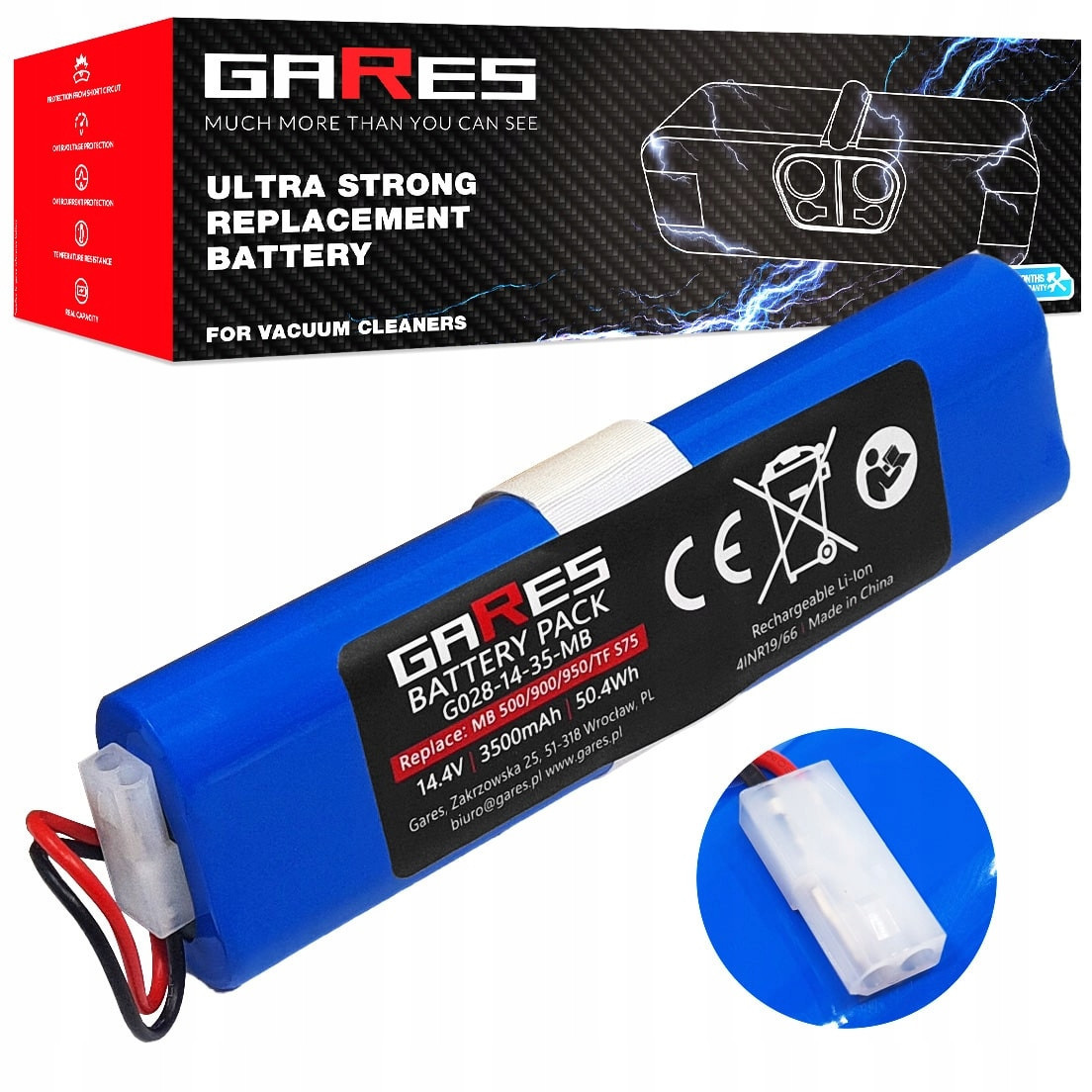 Baterie Akumulátor pro Moneual Mbot 900 14,4V 3,5Ah