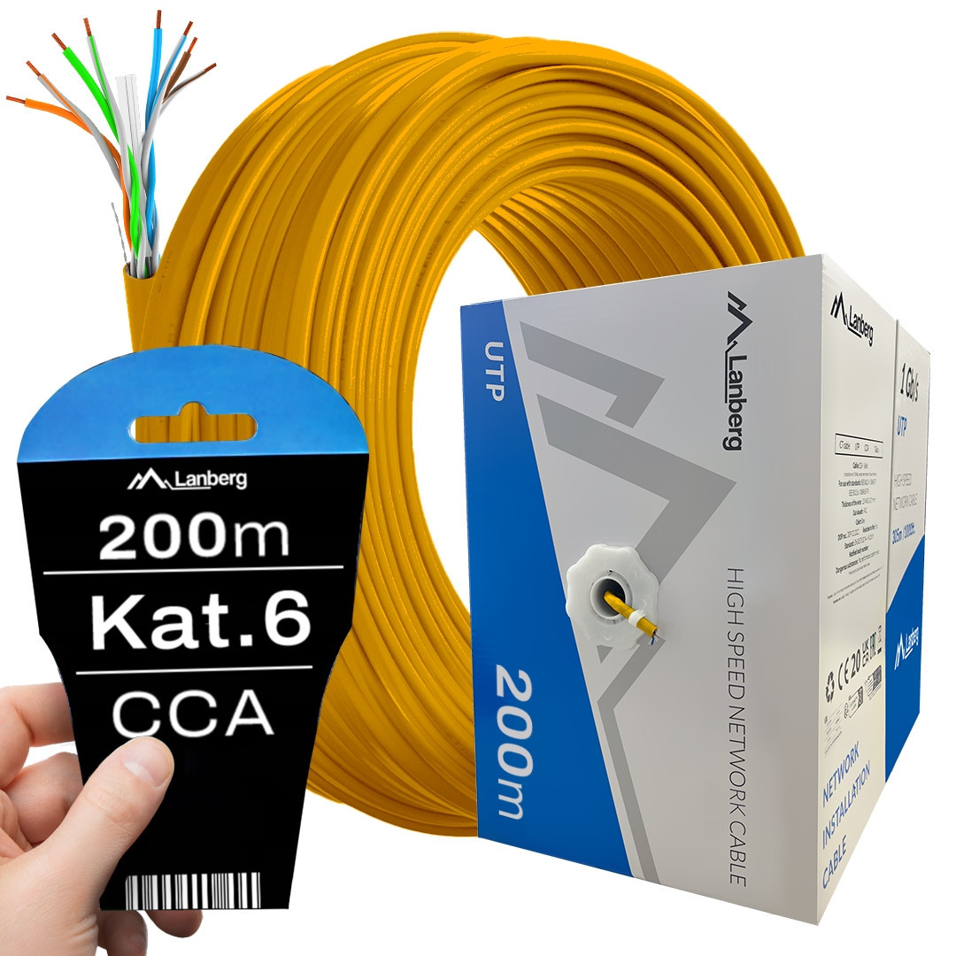 Kabel Šroubovák RJ45 Utp KAT.6 CAT.6 200M Rychlý Lanberg