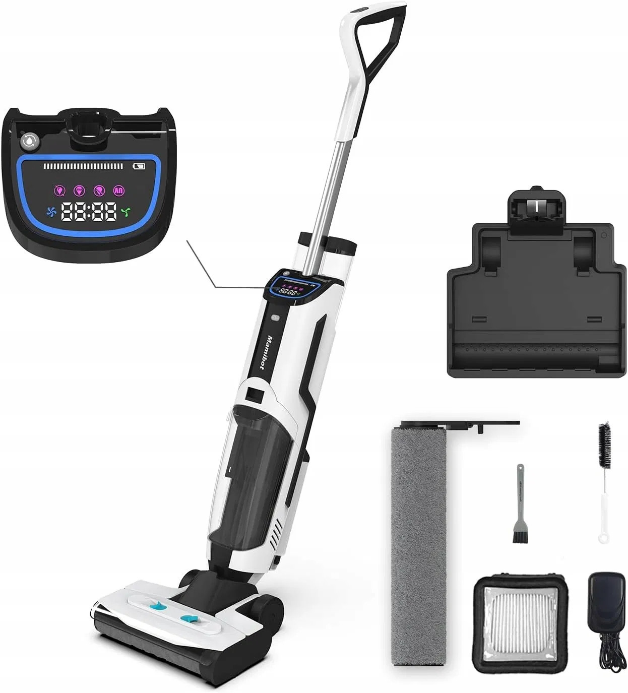 Mamibot Bezdrátový vysavač 2v1 na mokro, automatické čištění