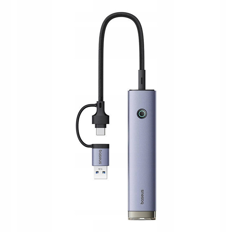Hub 4v1 Baseus UltraJoy Usb-a&usb-c na 3xUSB3.0+USB-C+RJ45 (šedý)
