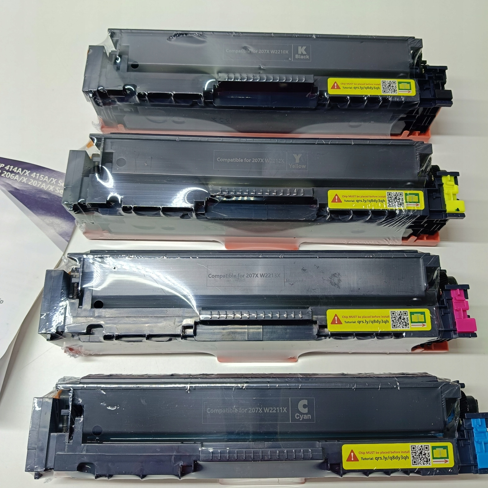 4 balení 207X 207A tonerové kazety kompatibilní s Hp 207X 207A Laserjet Pro