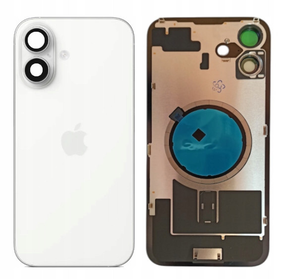 Klapka Zadní Kryt Zadní iPhone 16 Plus Bílá White s rámečkem a magnety Magsafe