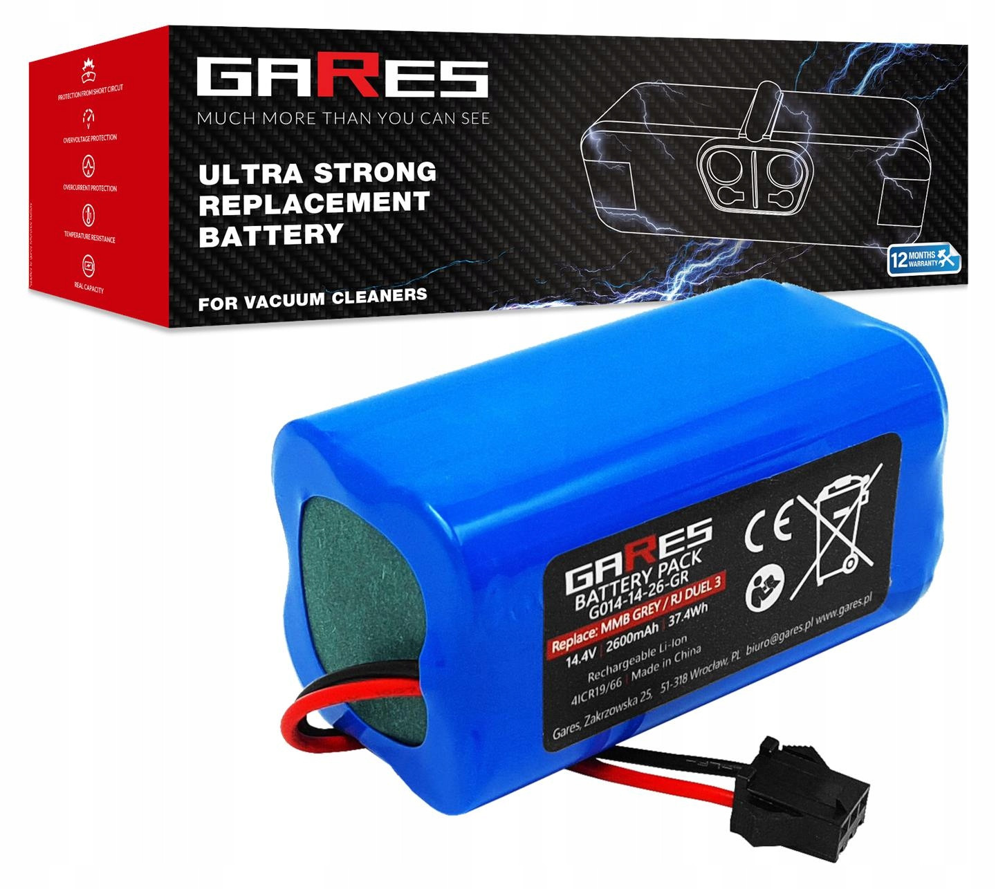 Baterie Akumulátor pro Eufy RoboVac 11 15 30 35 PA04 C0914E1 14,4V 2,6Ah