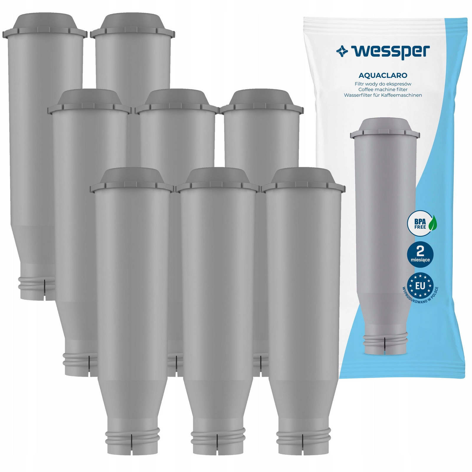 Filtr do kávovarů Nivona a Krups náhradní filtr na vodu Wessper 8 ks
