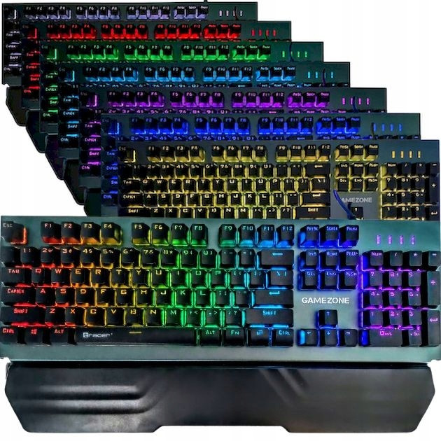 Klávesnice Pro Hráče S Opěrkou Zápěstí, Kovová, Podsvícená