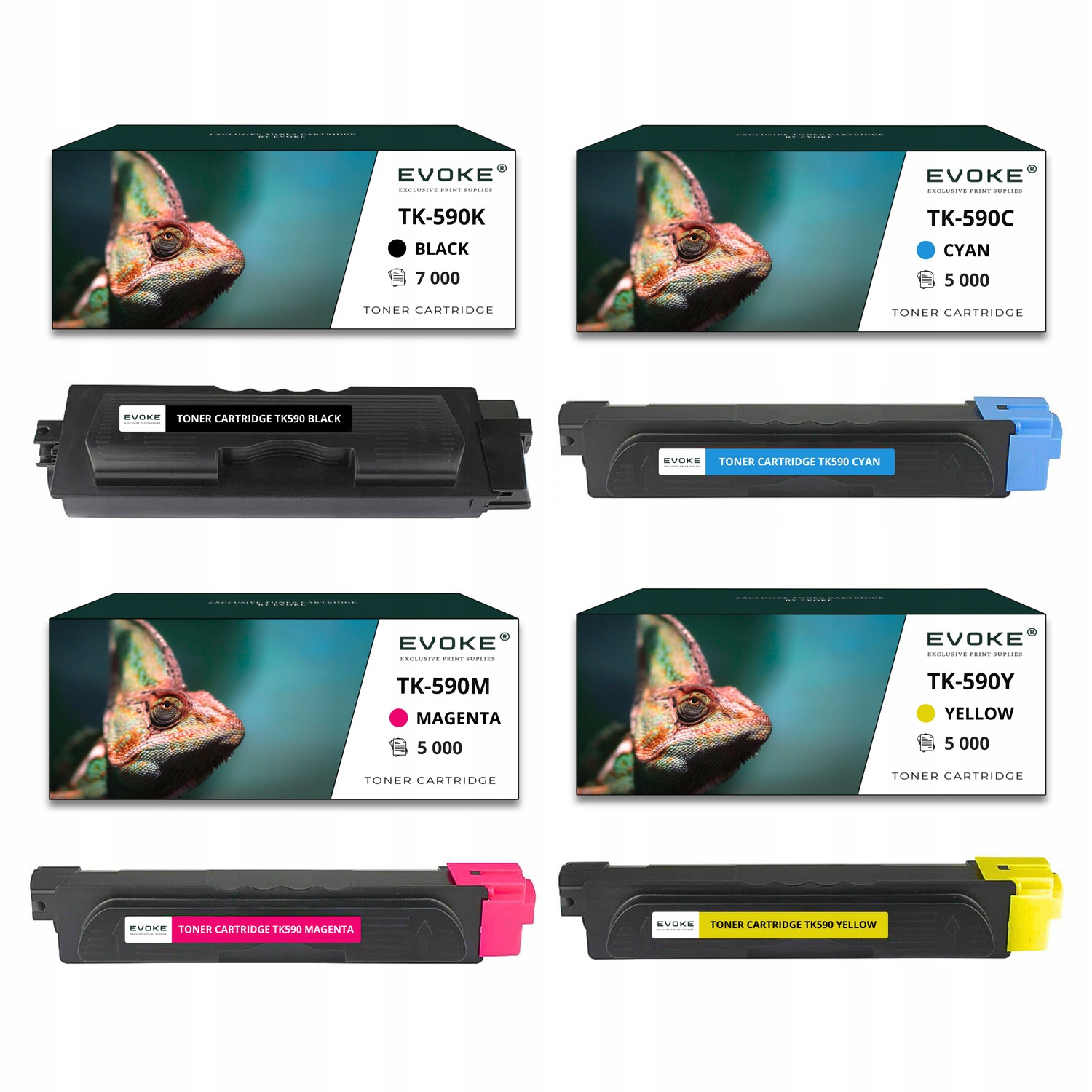 4x toner do tiskárny Kyocera TK-590 Sada Cmyk TK590