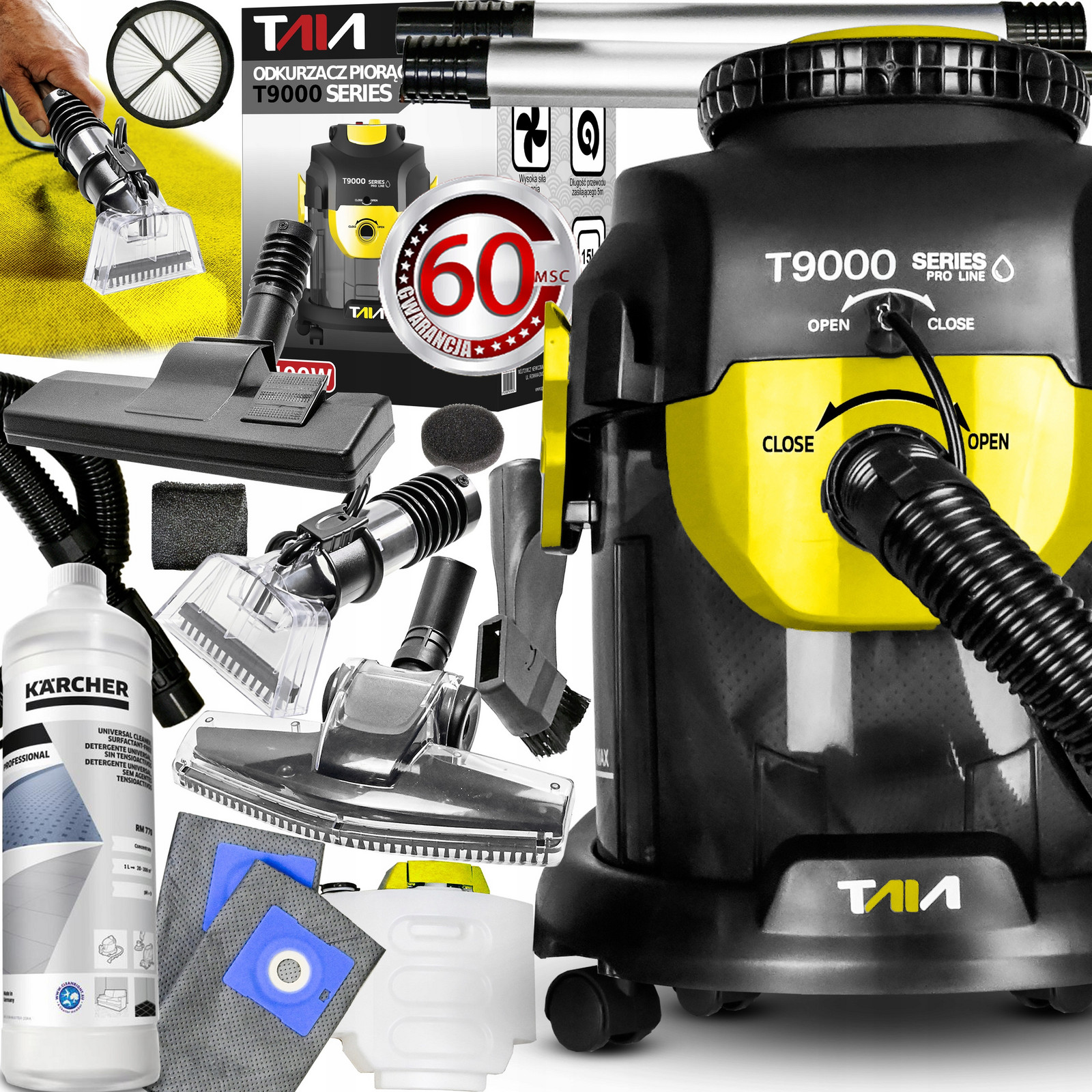 Výkonný Vysavač Na Koberce 2400 W 18000 Kpa Foukání Gigant