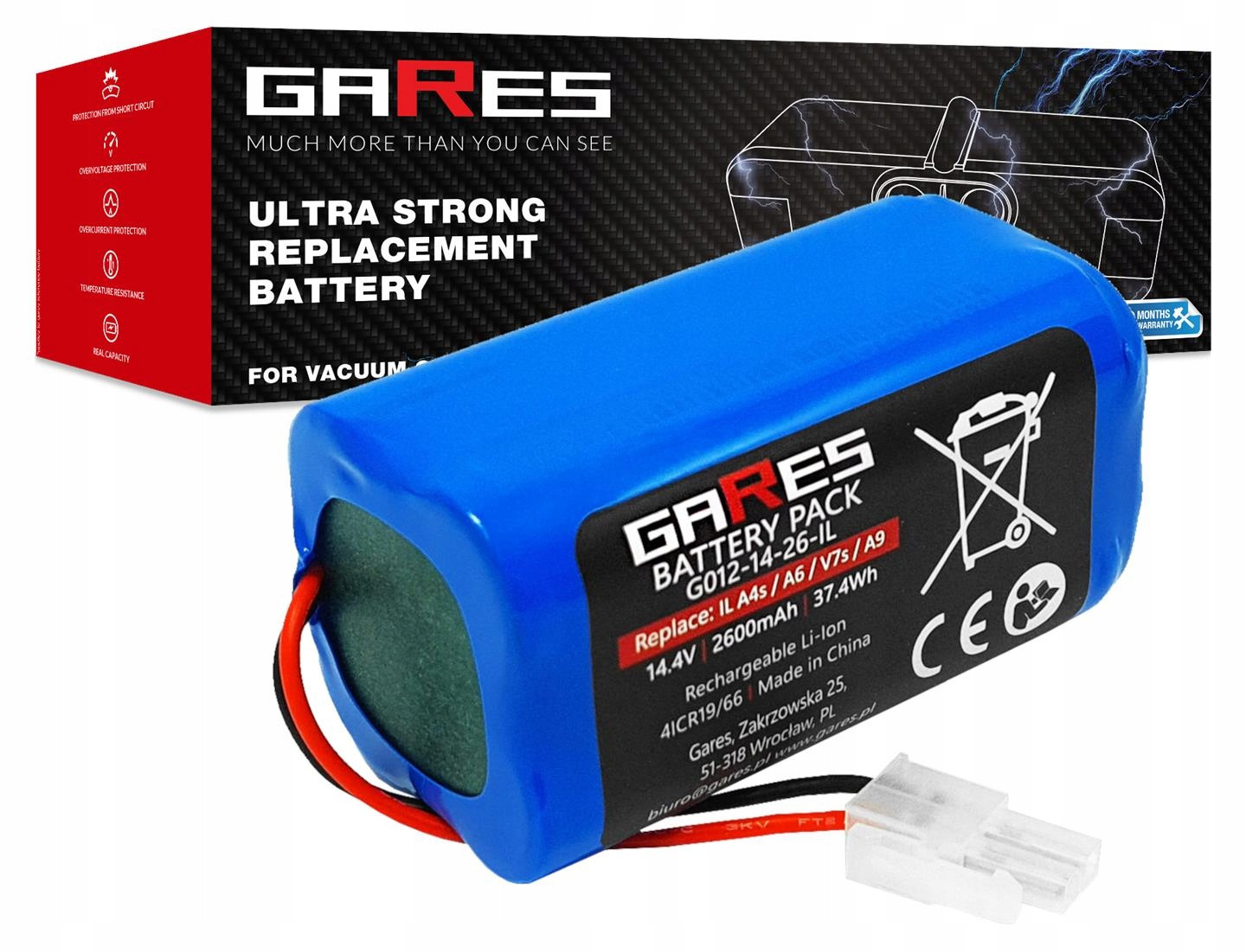 Baterie Akumulátor pro Xiaomi Mijia G1 14,4V 2,6Ah