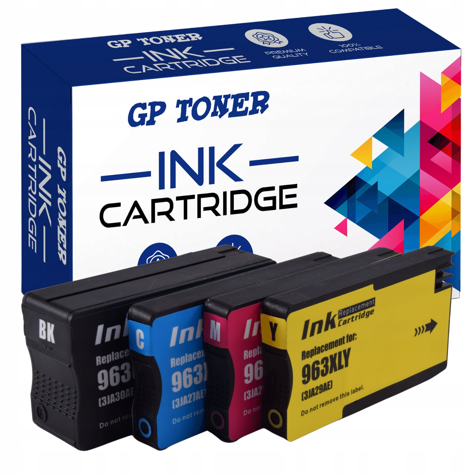 4x inkoustové náplně pro Hp 963XL OfficeJet Pro 9010 9012 9013