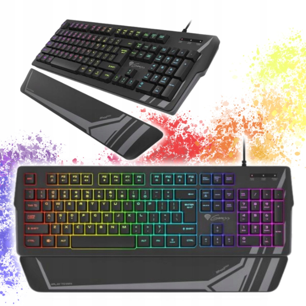 Rgb herní podsvícená počítačová Membránová Klávesnice pro hry