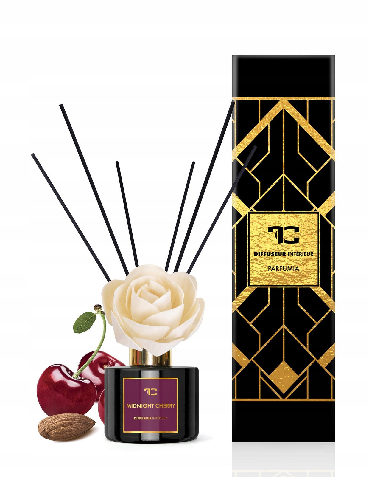 Dedra 200 ml difuzér Flow tyčinky, Midnight Cherry, Parfumia