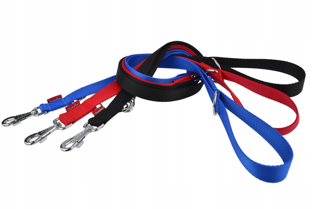 vodítko páska 3,0 /240 cm nastavitelná Champion červená