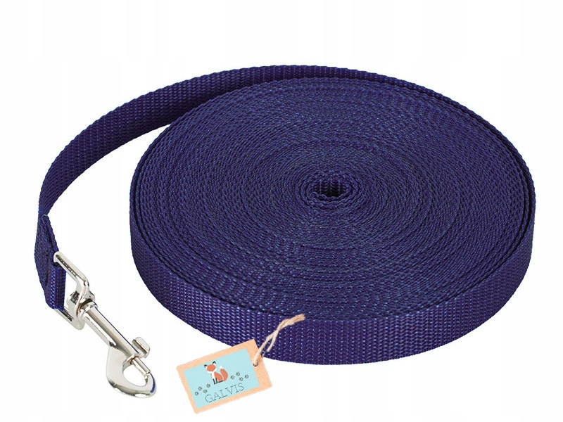 Odolná vodítko pro středního psa Granátová 2 cm 50 metrů