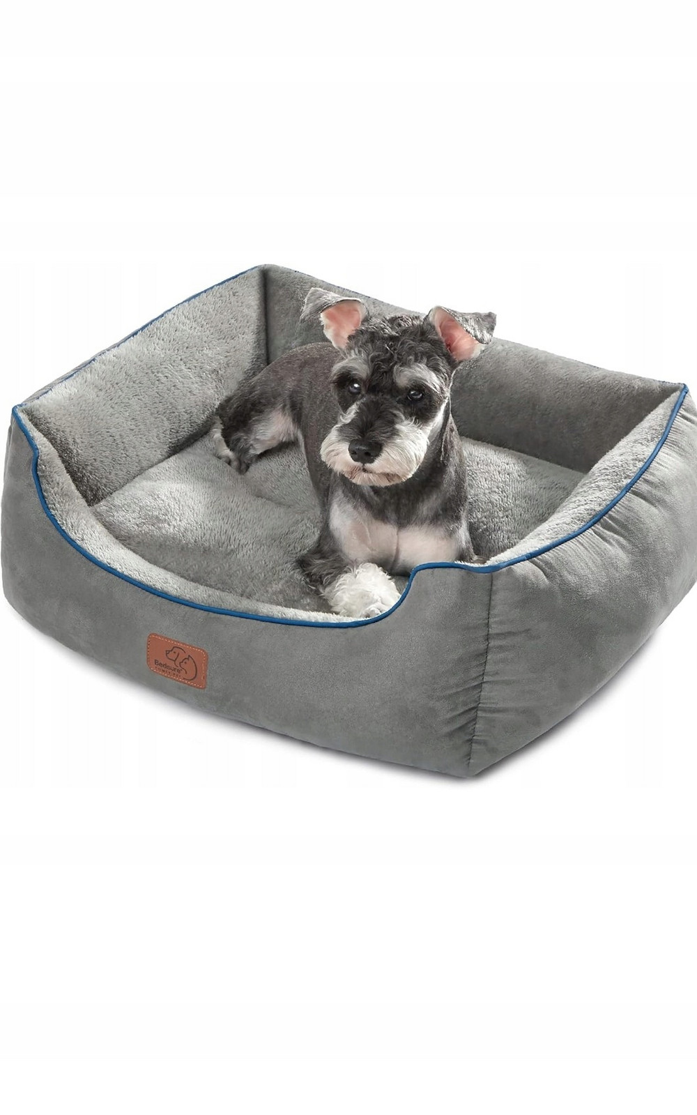 Bedsure Velký pelíšek pro psa kočku s protiskluzovou spodní částí, 63 x 53 x 20 cm