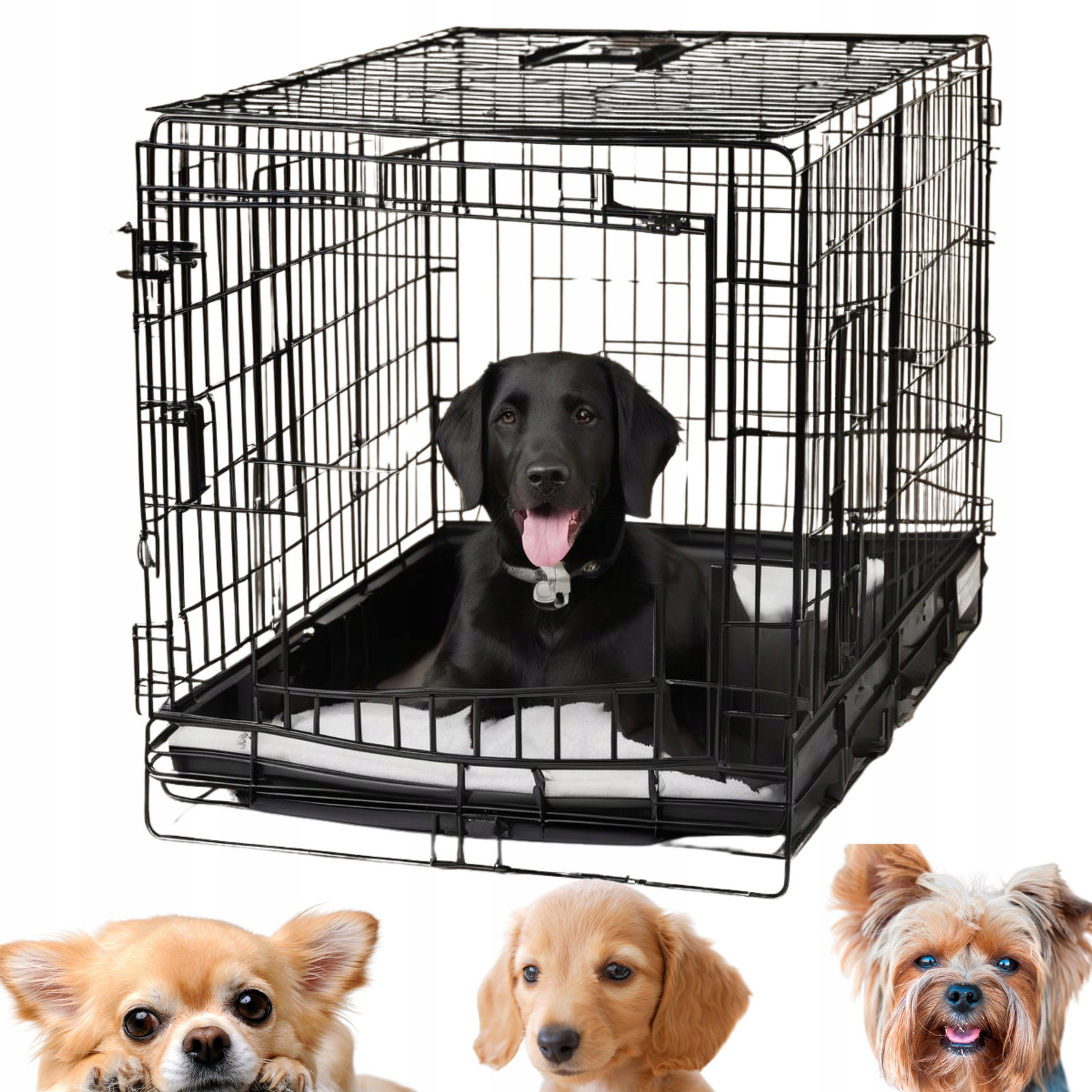 Kennelová Klec Přepravka Pro Psy A Psy Kočky Kotec 60 X 46 X 52