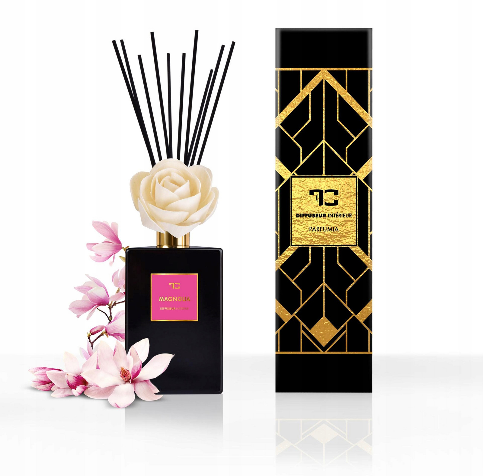 Dedra 500 ml difuzér Flow tyčinky, Magnolia, Parfumia