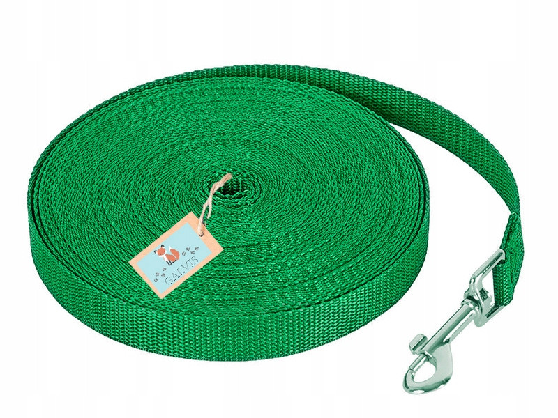 Odolné vodítko pro malého psa Zelené 1,5 cm 50 metrů