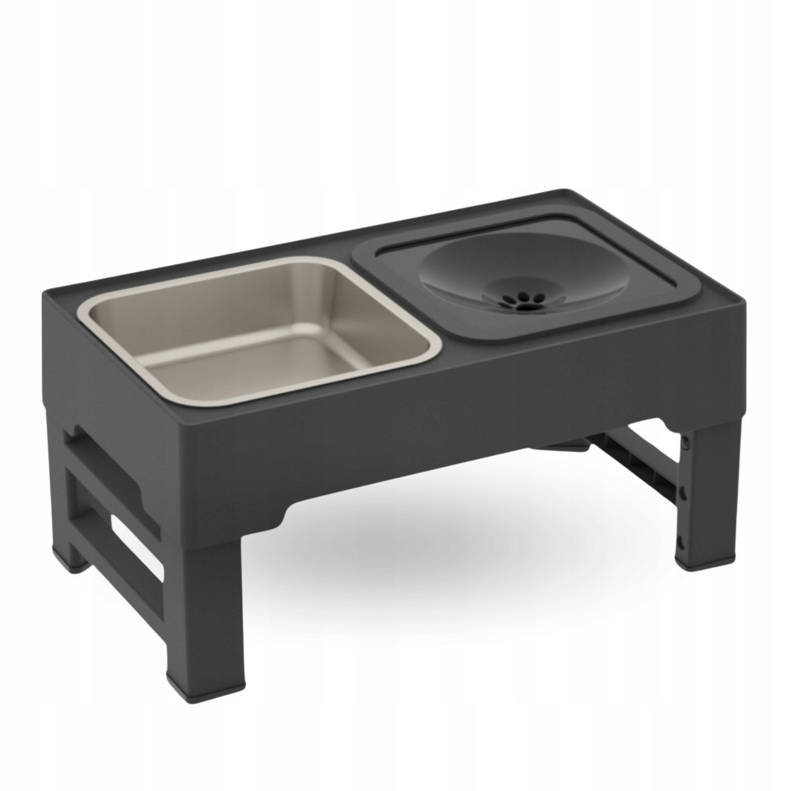 Miska pro psa Nechňapající Nastavitelná výška na stojanu 2v1