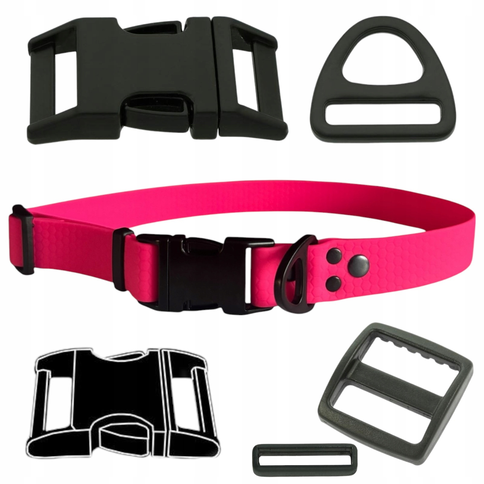 Obojek S Kovovou Zapínací Sponou Pro Psa, Měkký, Voděodolný, Biothane M