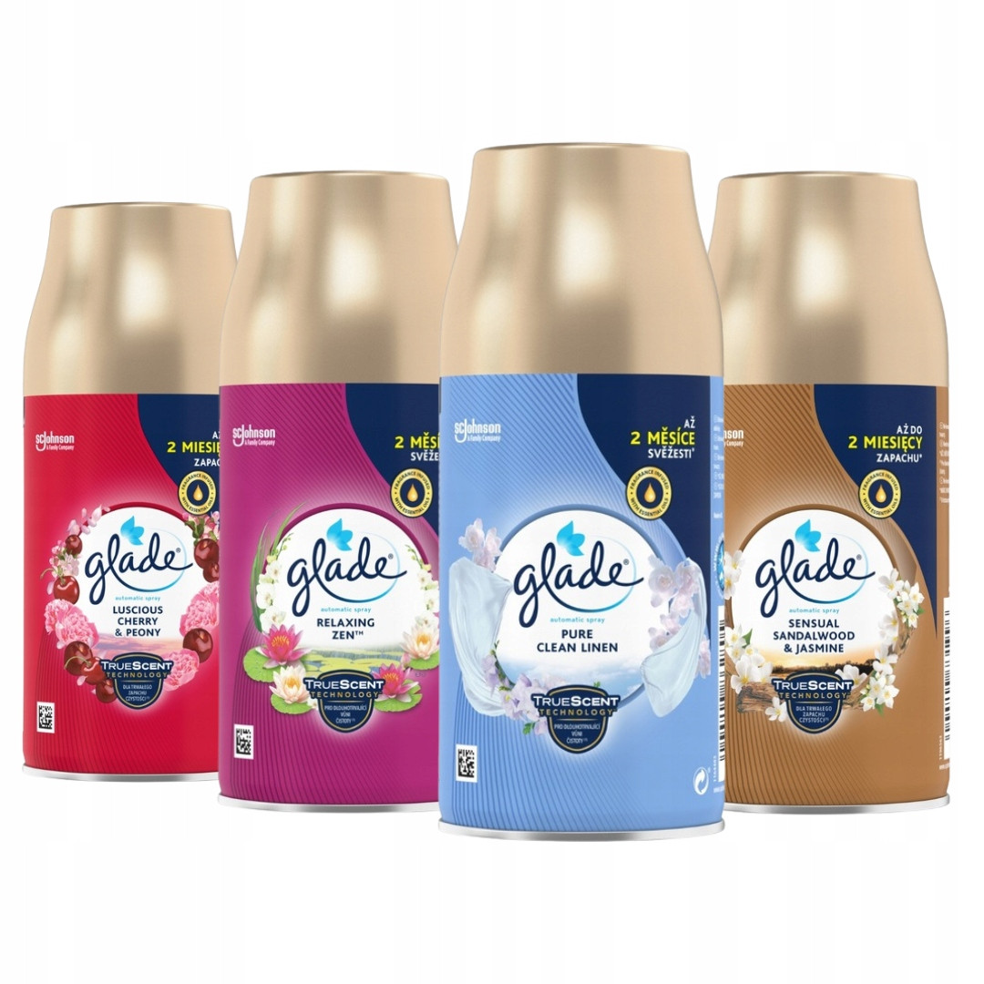 Glade Osvěžovač Vzduchu ve spreji Zásoba Sada Mix vůní 269ml 4 ks