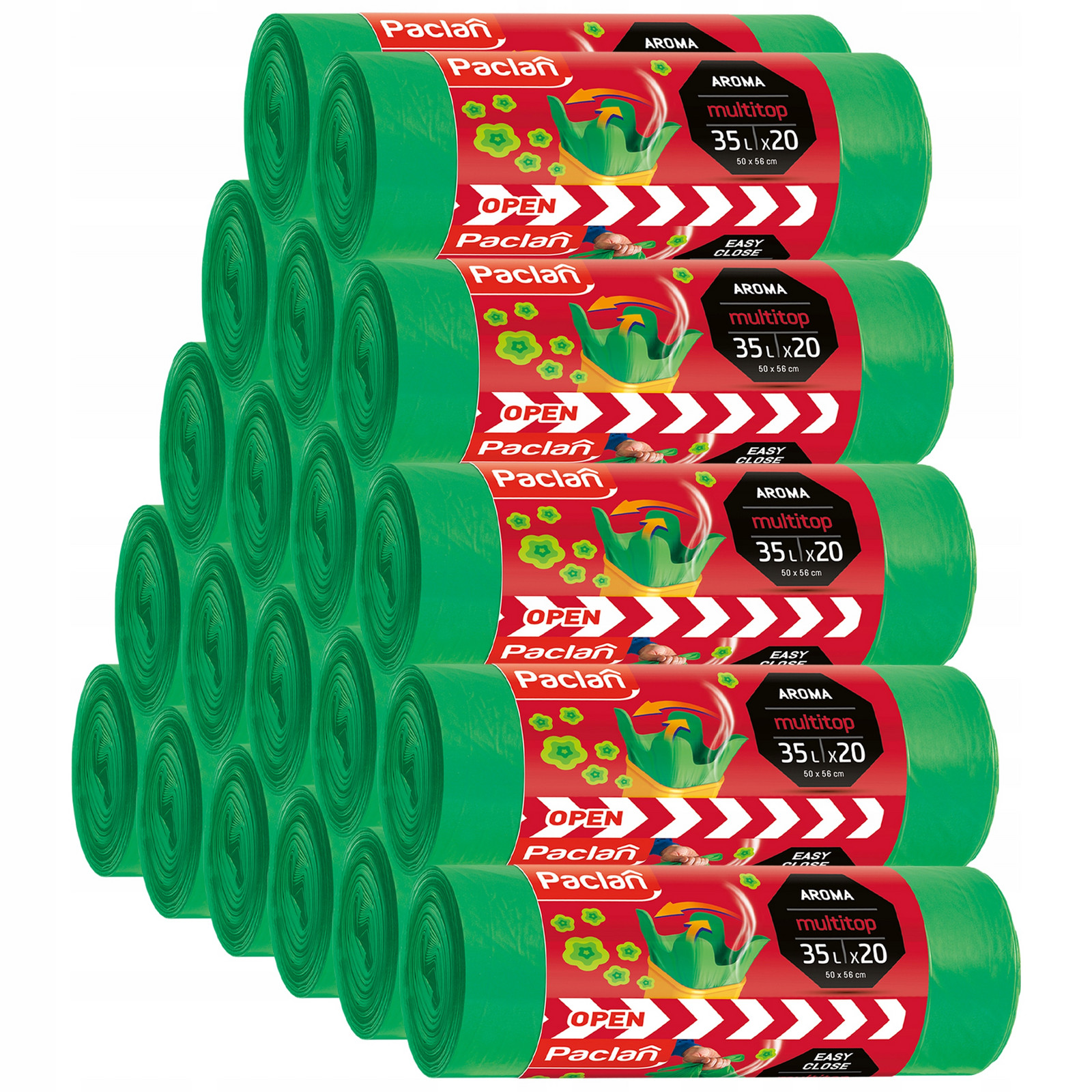 Silné sáčky na odpadky Paclan Multitop Aroma Odolné 35L 400ks