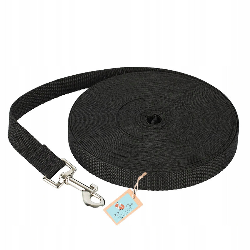 Odolná vodítko pro středního psa Černá 2 cm 50 metrů