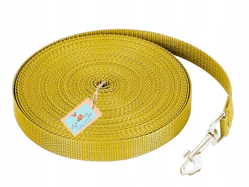Odolné vodítko pro malého psa Žluté 1,5 cm 50 metrů