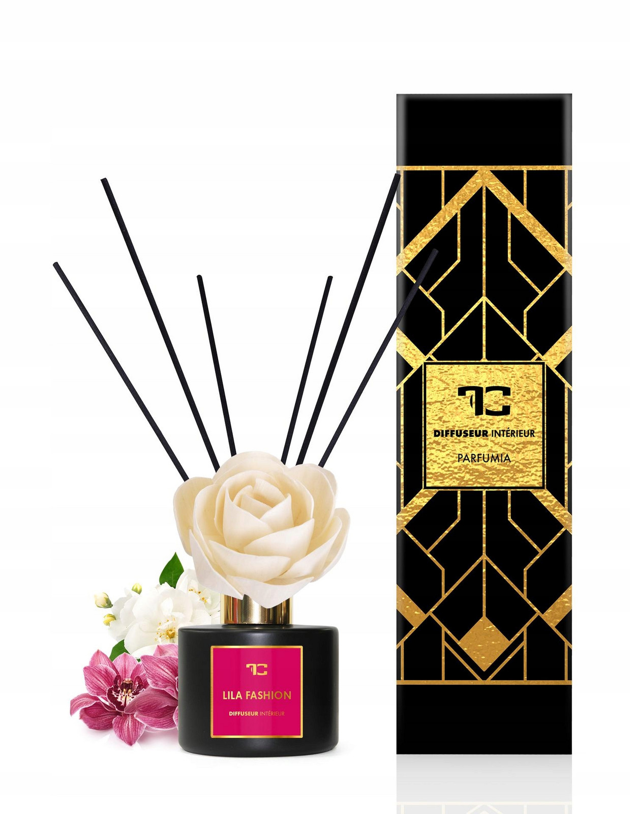 Dedra 200 ml difuzér Flow tyčinky, Lila Fashion, Parfumia