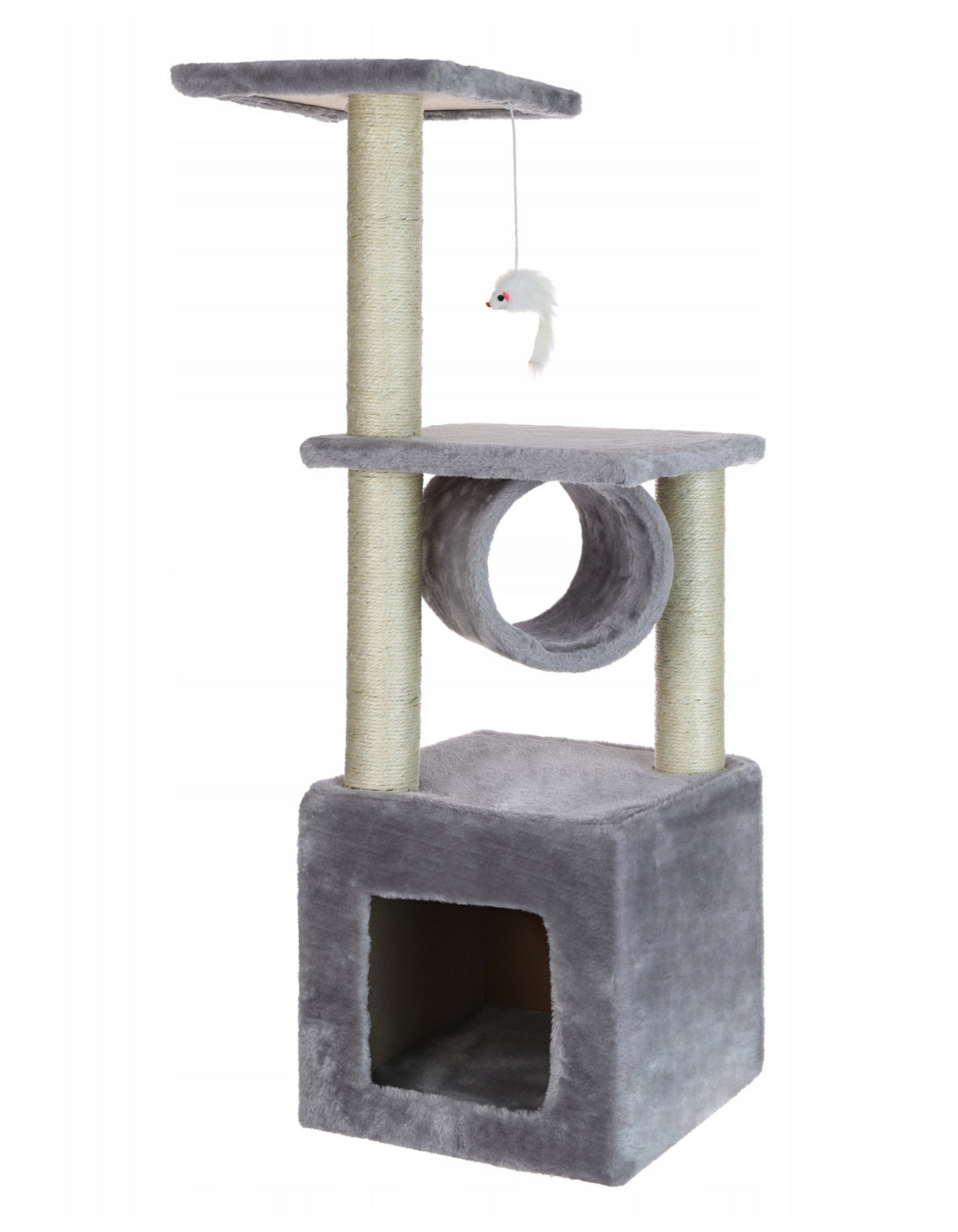 Drapak budka pro kočky strom Pelíšek Domeček Sloupky 90 cm F021