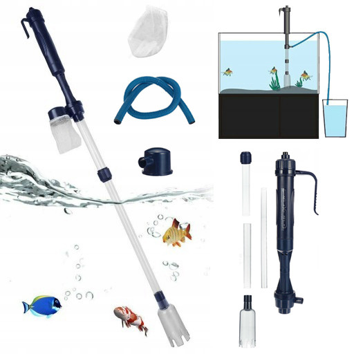 Elektrický Vysavač Do Akvária S Pumpičkou, Nastavitelný, 52-82 cm