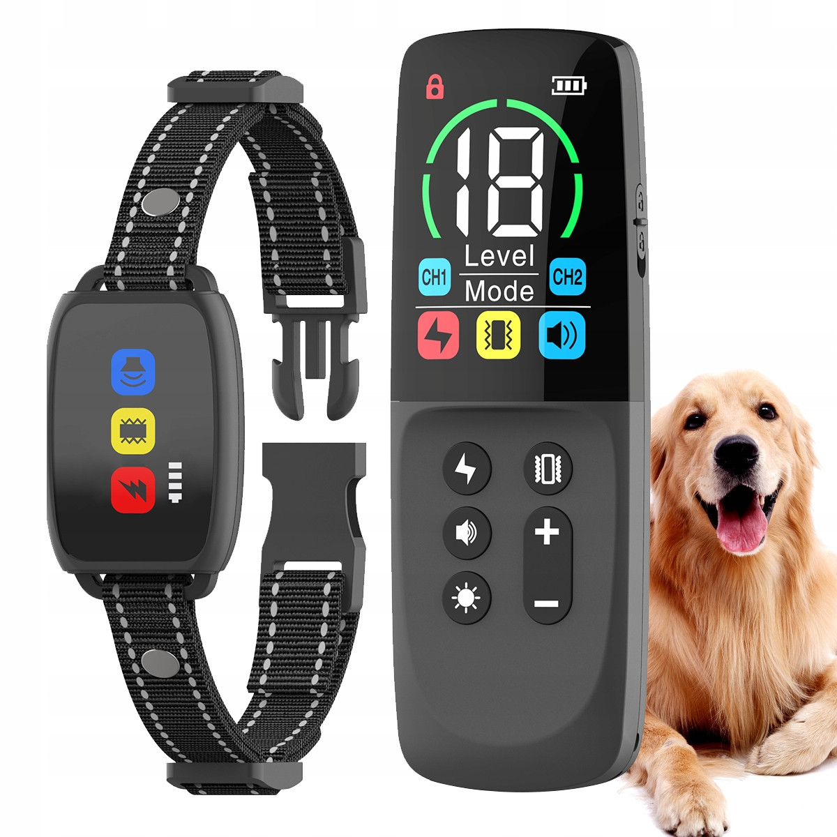 Elektrický Výcvikový Obojek Pro Psa Treser, Obojek Pro Trénink LCD 800 M