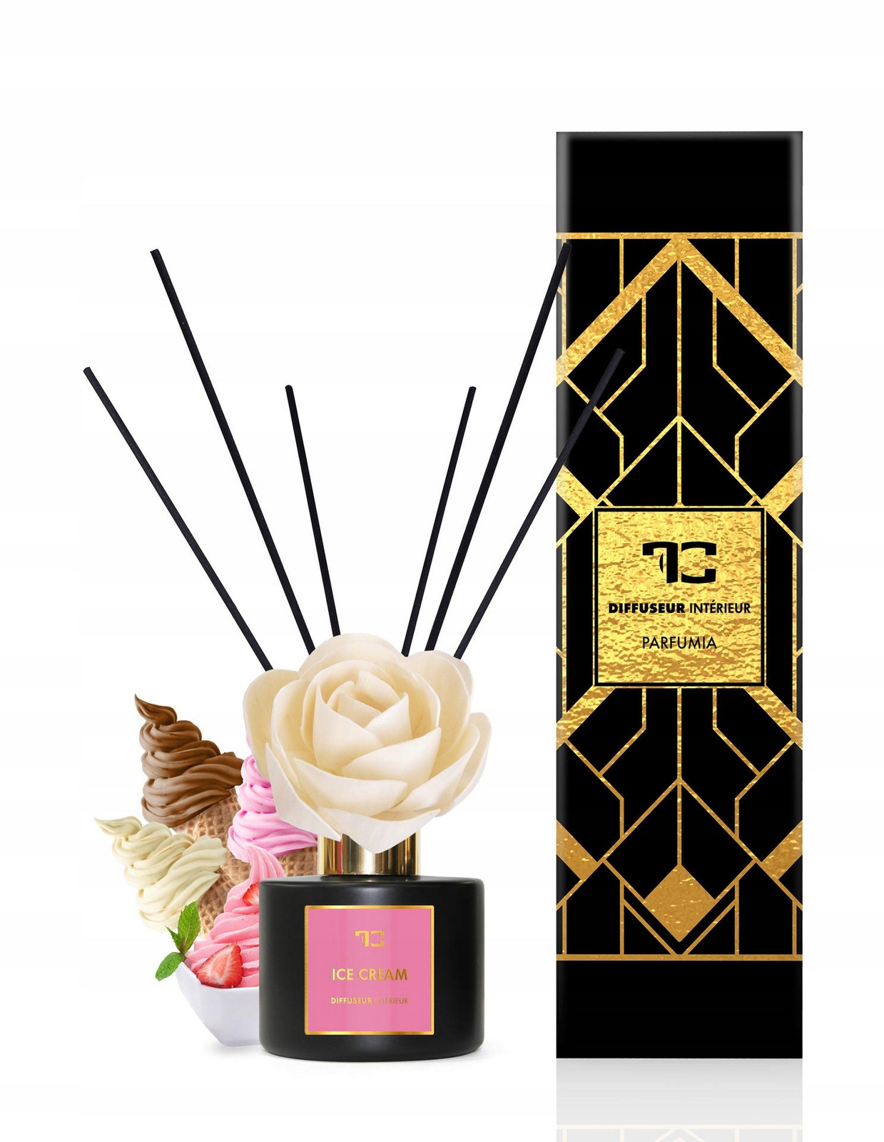 Dedra 200 ml difuzér Flow tyčinky, Ice Cream, Parfumia