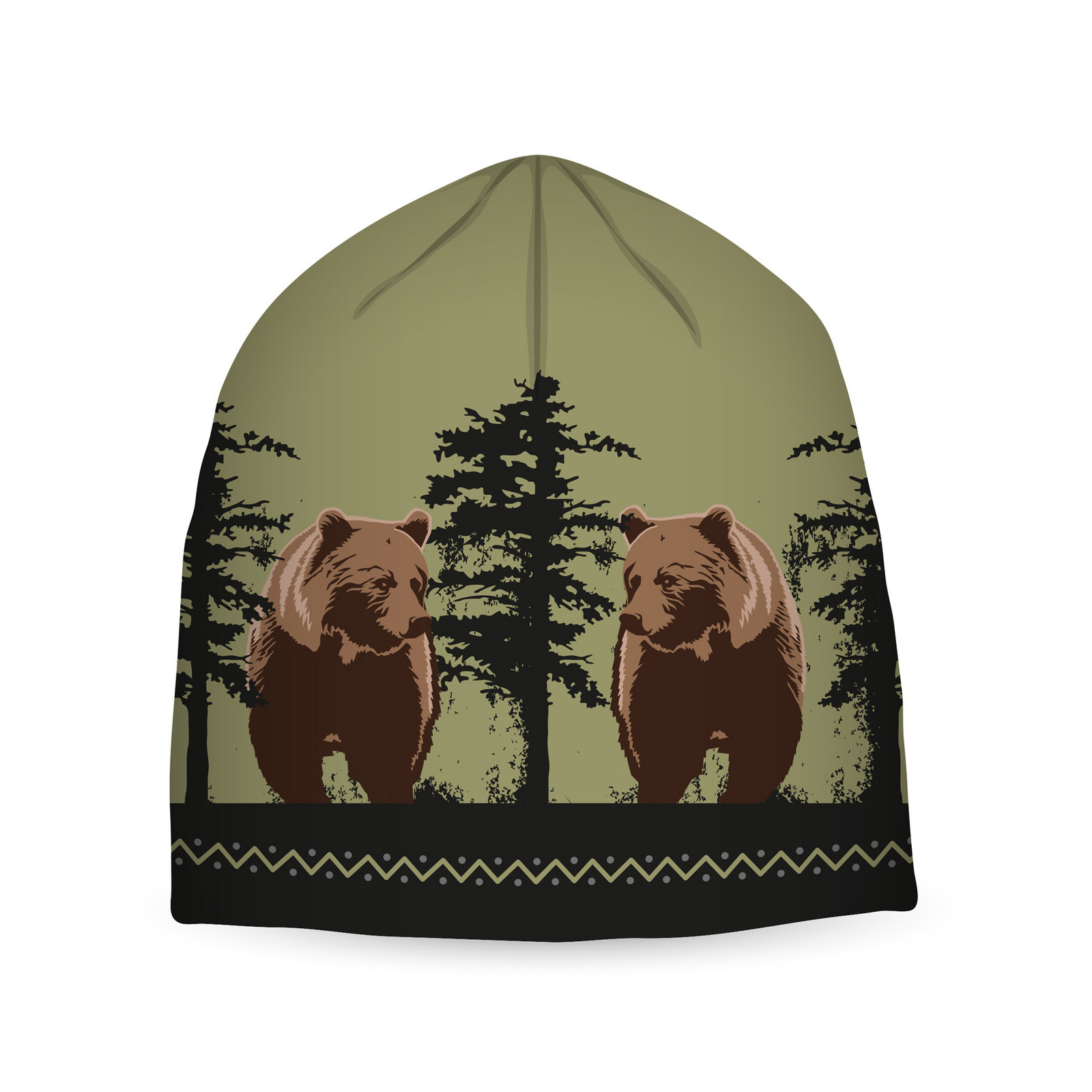 Čepice Medvěd tatranský zelená tenká