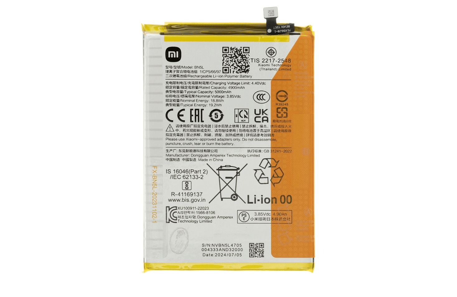 Originální baterie Xiaomi BN5L 5000mAh (Service Pack)